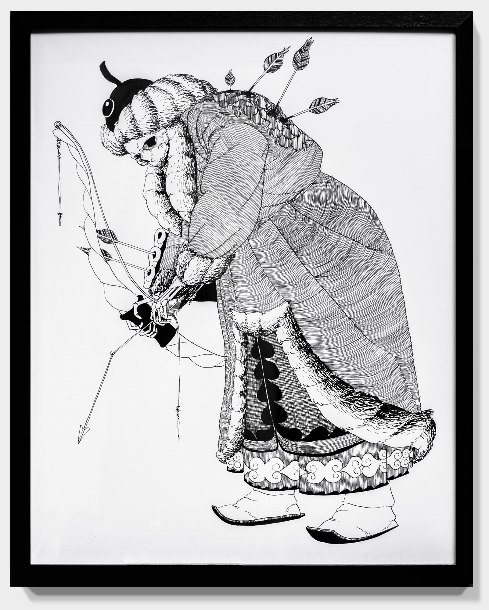Kate Glasheen Figurative Art – Dead King 24 [ Mongol Khagan des 10. Jahrhunderts]