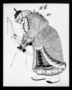 Dead King 24 [10th Century Mongol Khagan] Drawing on Archival Paper