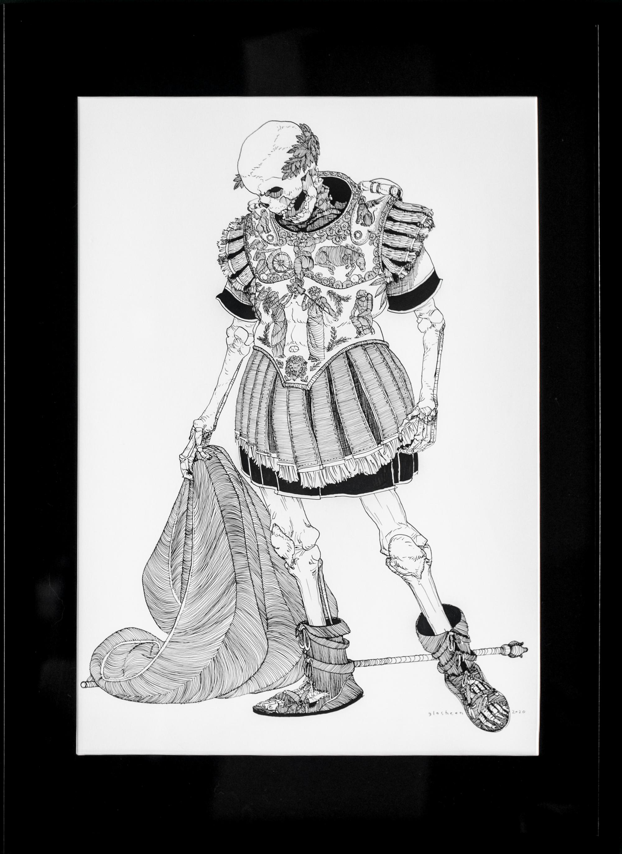 Kate Glasheen Figurative Art – Dead King 22 [1. Jahrhundert römischer Kaiser]