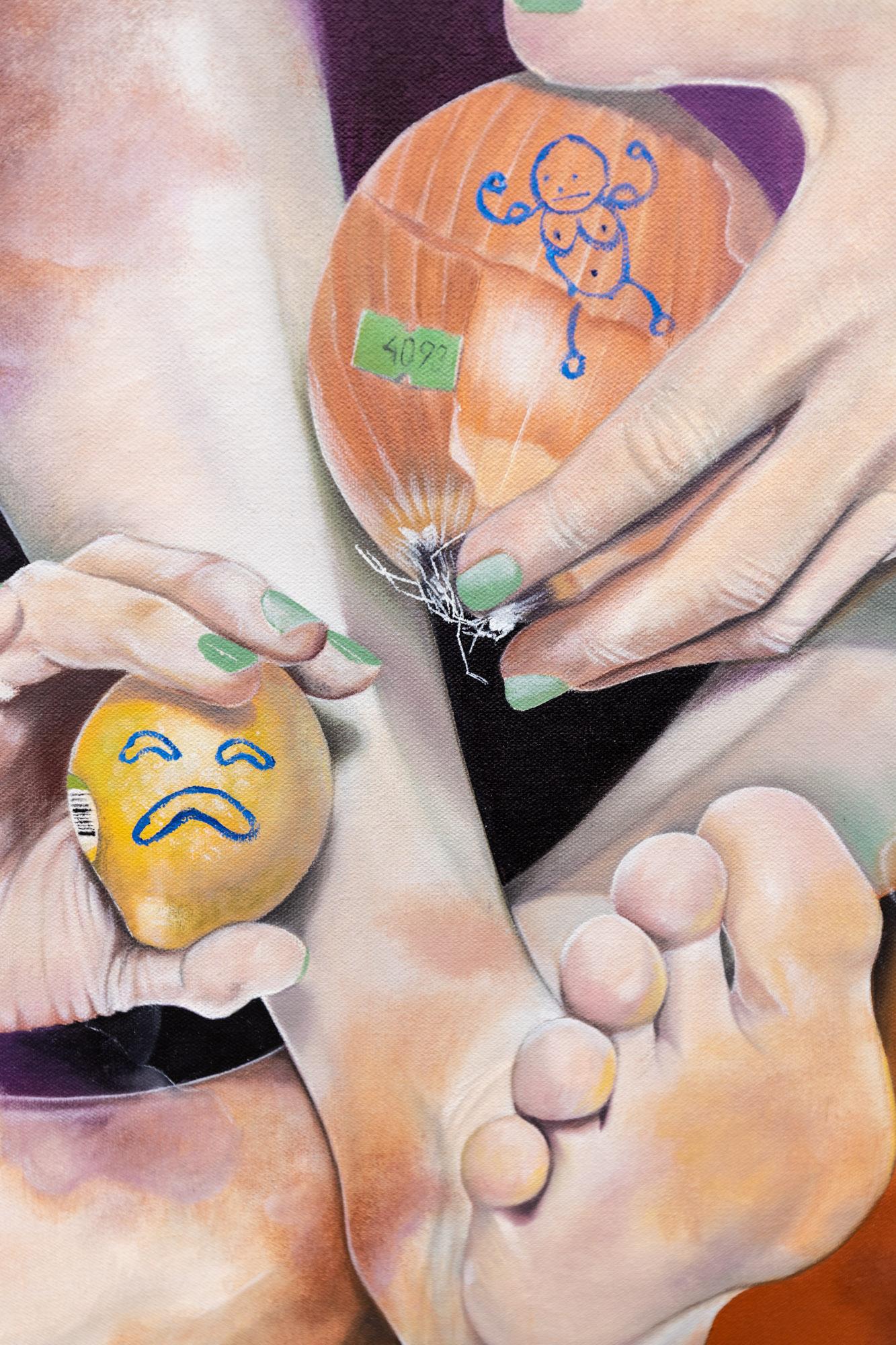 Comparing Onions and Lemons - Painting by Elizabeth Bergeland