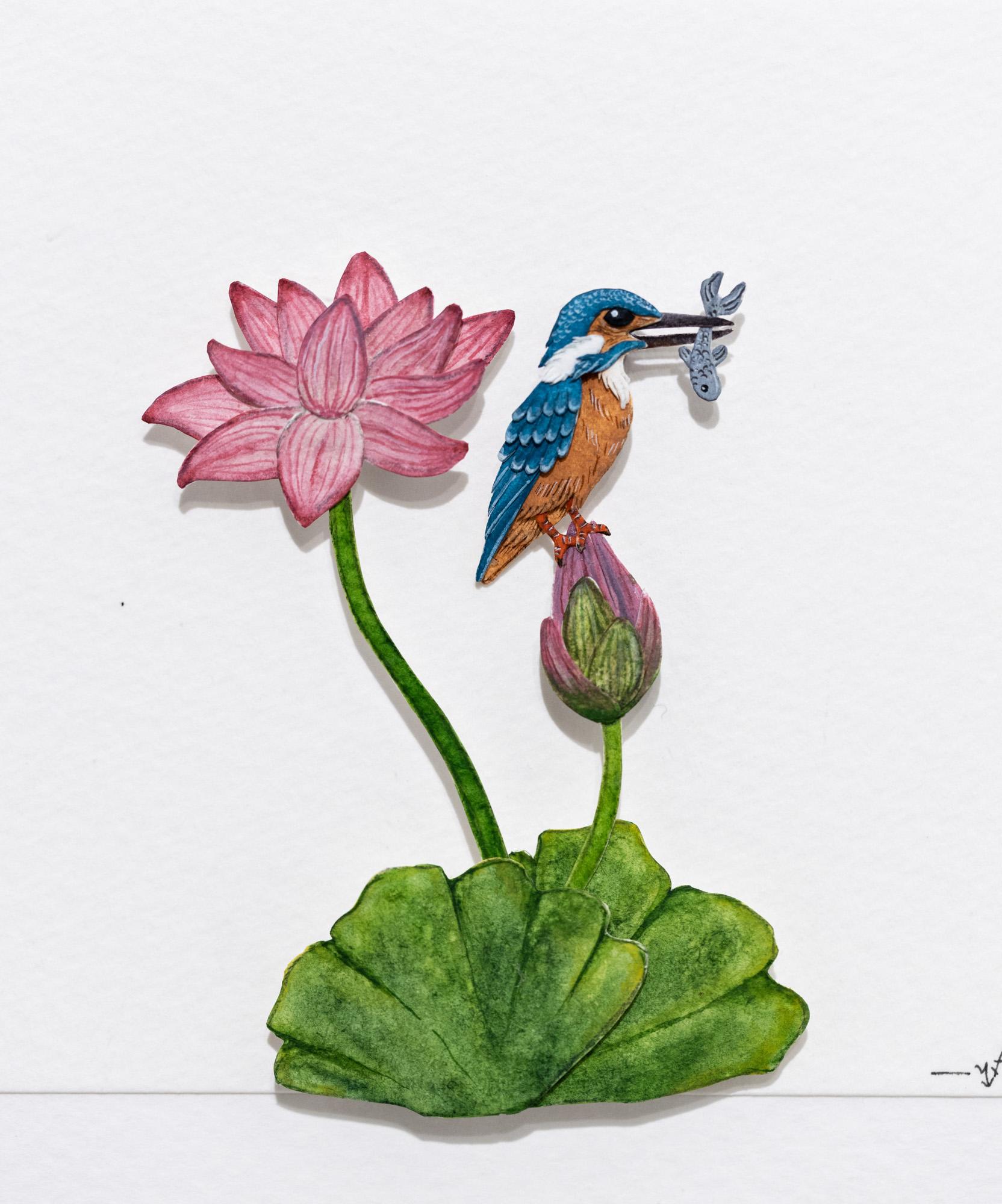 Common Kingfisher - Painting by Nayan and Venus