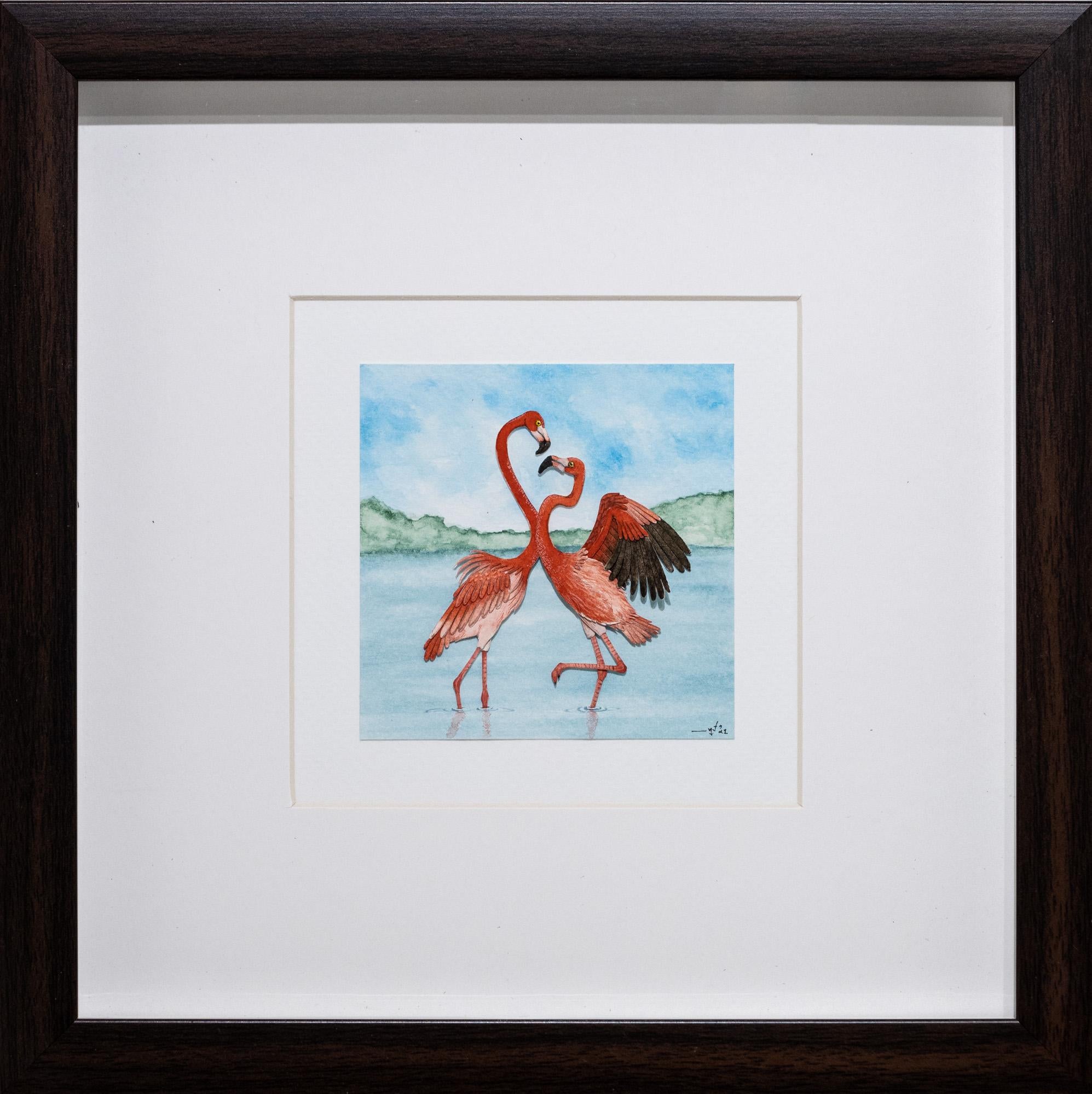 Nayan and Venus Animal Art - American Flamingo