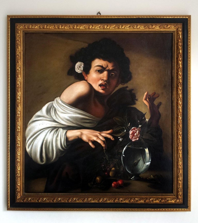 Мальчик укушенный ящерицей картина караваджо