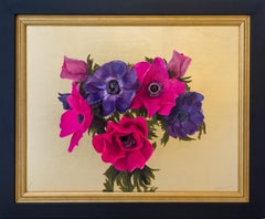 Anenomi, pittura ad olio e foglia d'oro