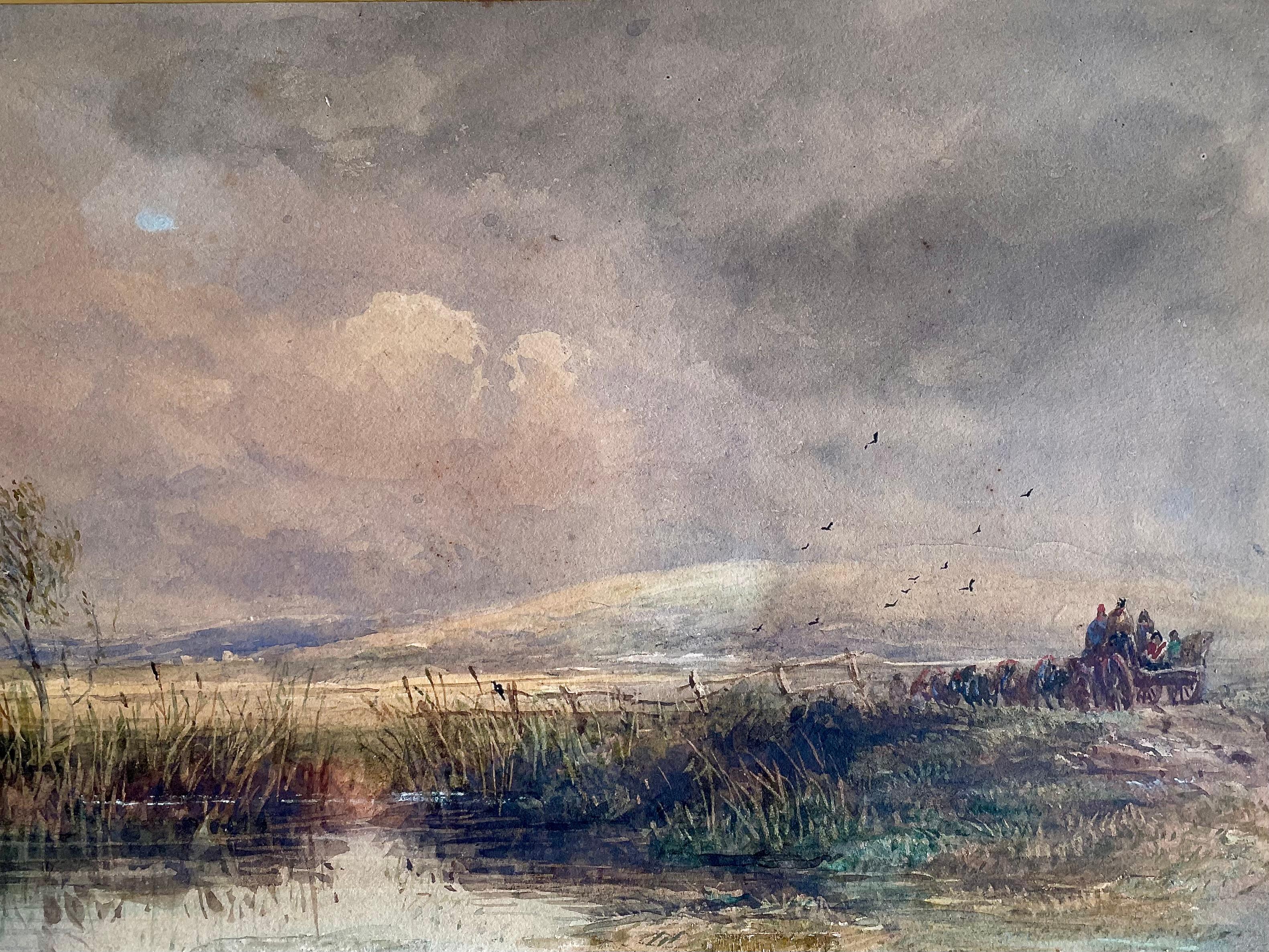 David Cox Snr. OWS Landscape Art – „Ein vorbeiziehender Sturm“ Aquarell von D Cox 1783 1859
