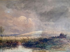 Antique "A Passing Storm" Watercolour By D Cox 1783 1859