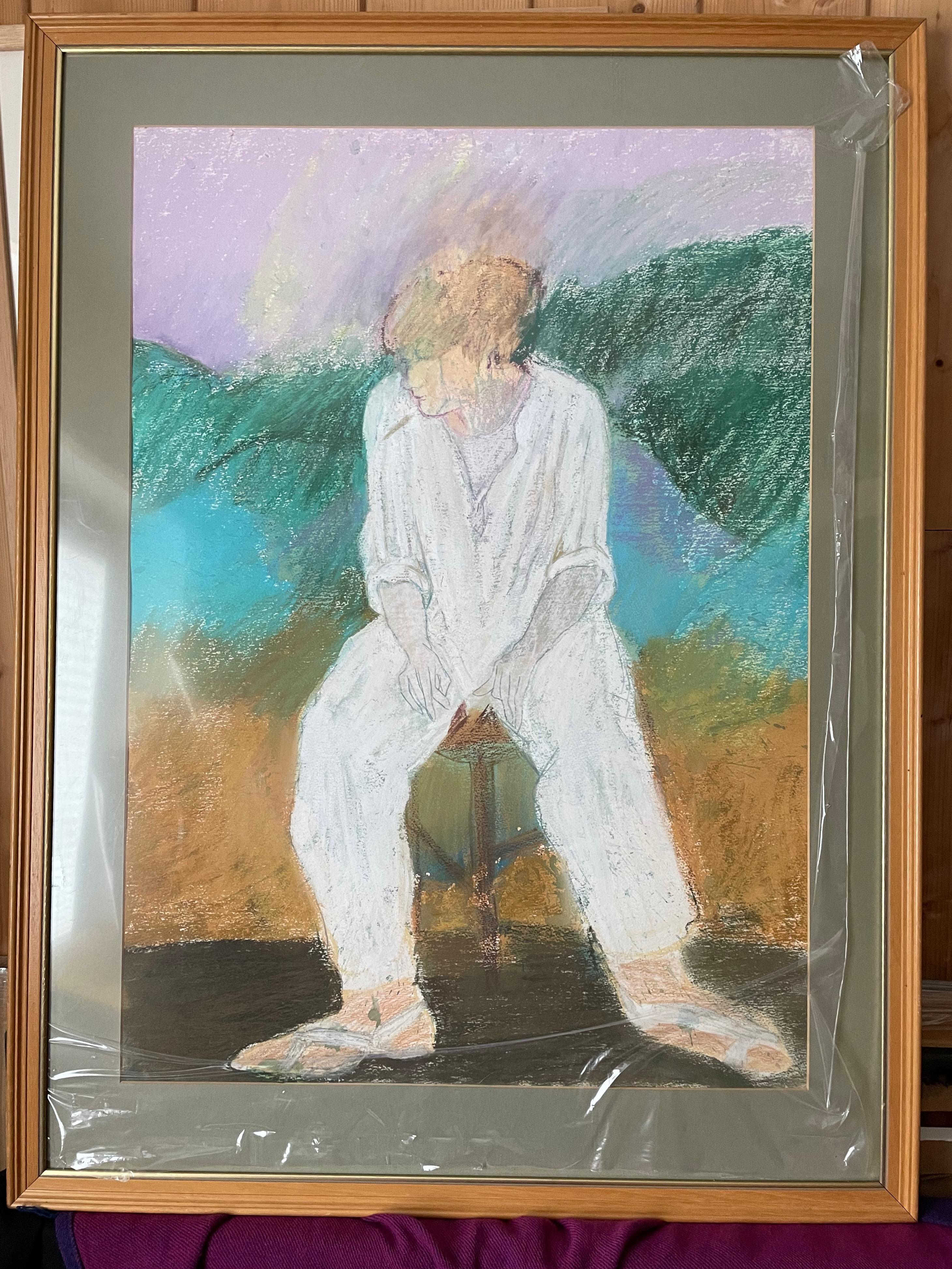 Beautiful pastel painting of a young boy, very reminsent of Summer

From the studio of London based artist Caroline Hands

Framed in contemporary wooden frame

Image 30x20