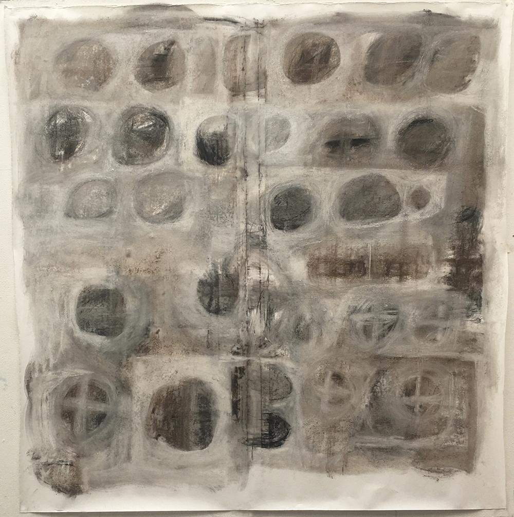 Wayne Summers Abstract Drawing - Busollow Trehyllys, Contemporary Welsh Abstract Painting