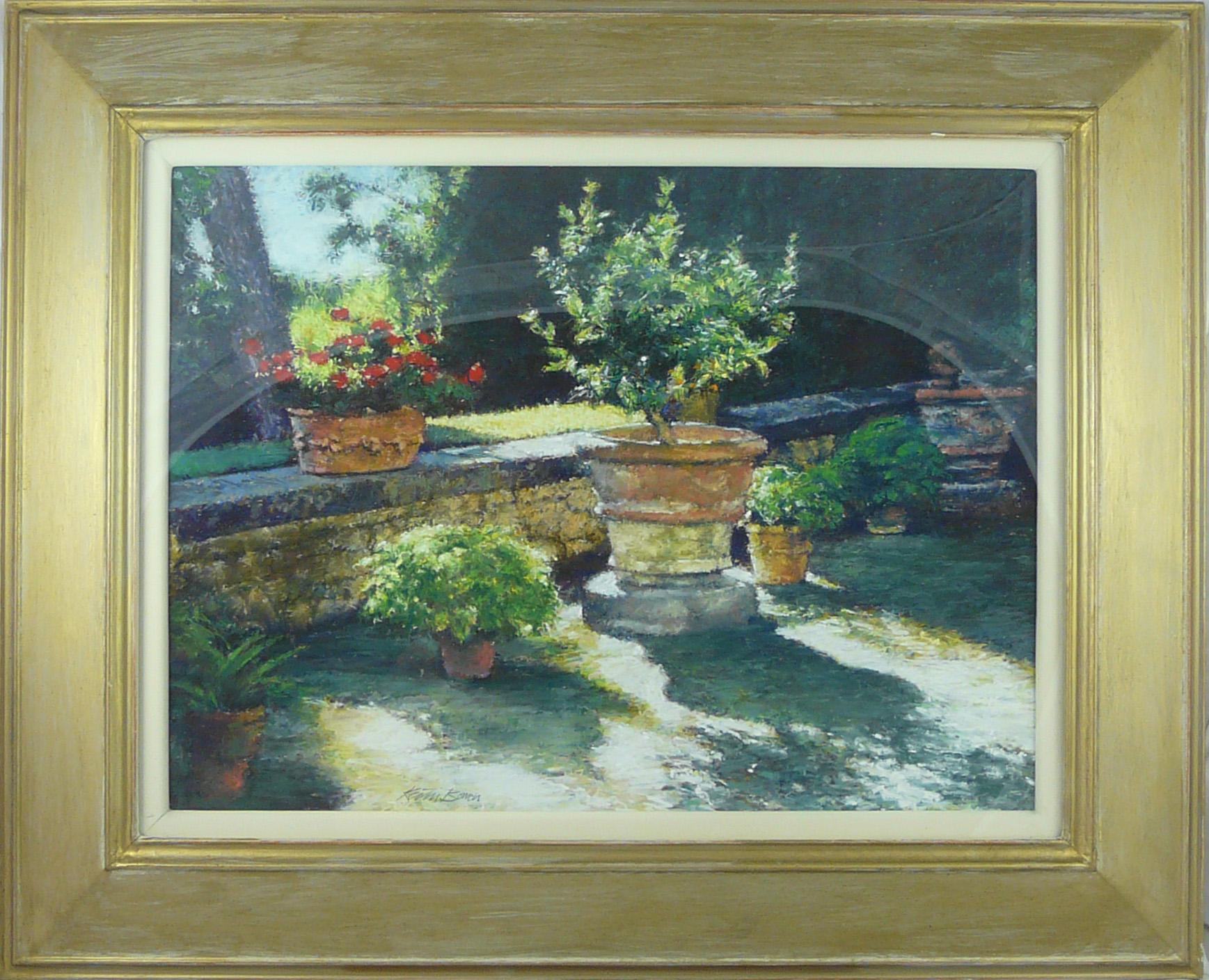 Flower Pots: Contemporary Pastel Still Life Painting  - Art by Keith Bowen