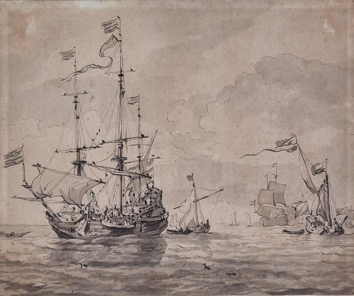 Dutch Men o War Setting Sale In A Fresh Breeze