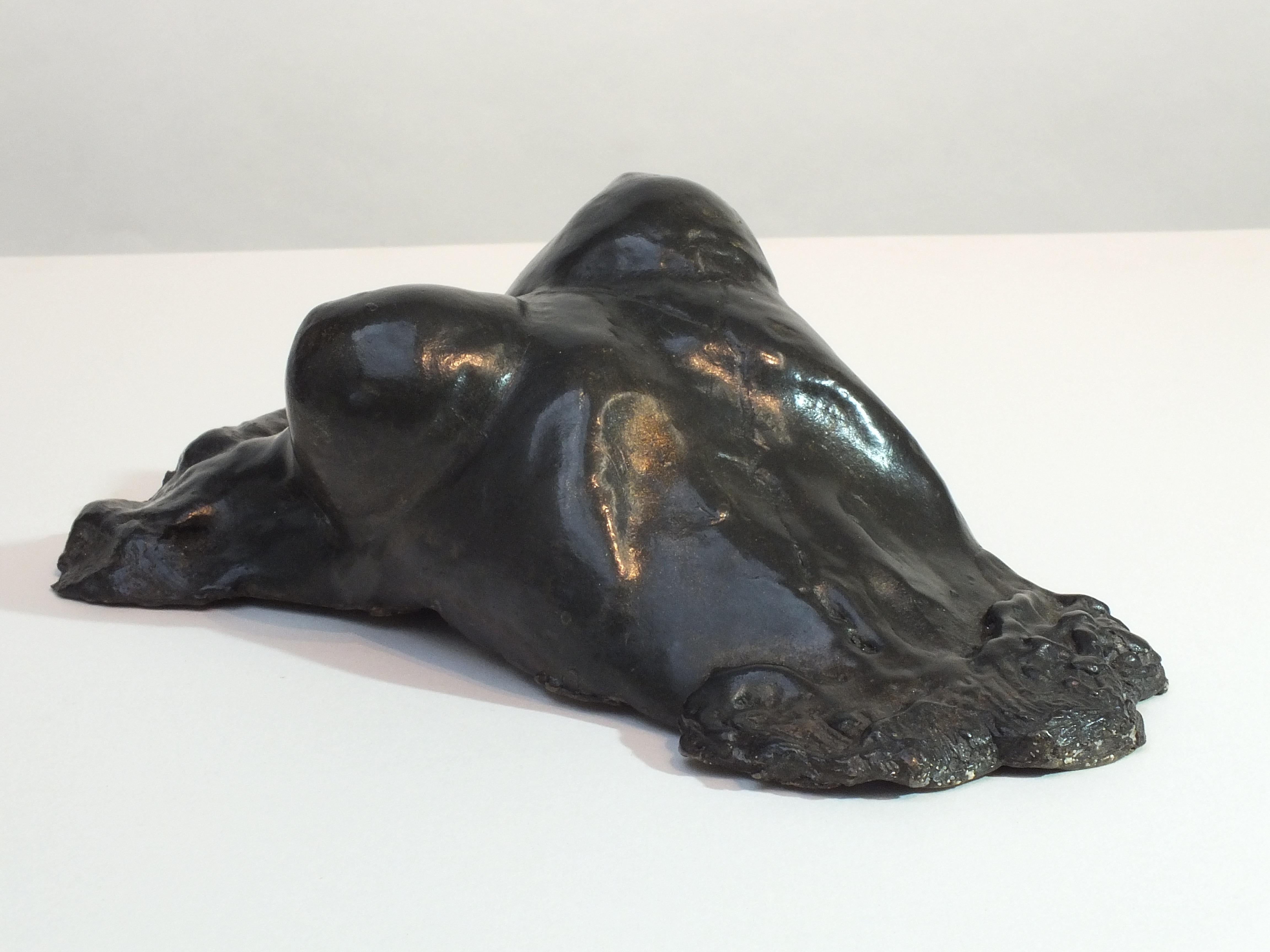Tim Rawlins Nude Sculpture - "Emergent Form", Contemporary Cast Bronze Sculpture