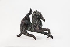 Cheval contemporain en bronze «Strider »