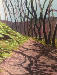 Walking The Path Of Shadow And Light.  Contemporary Landscape Painting
