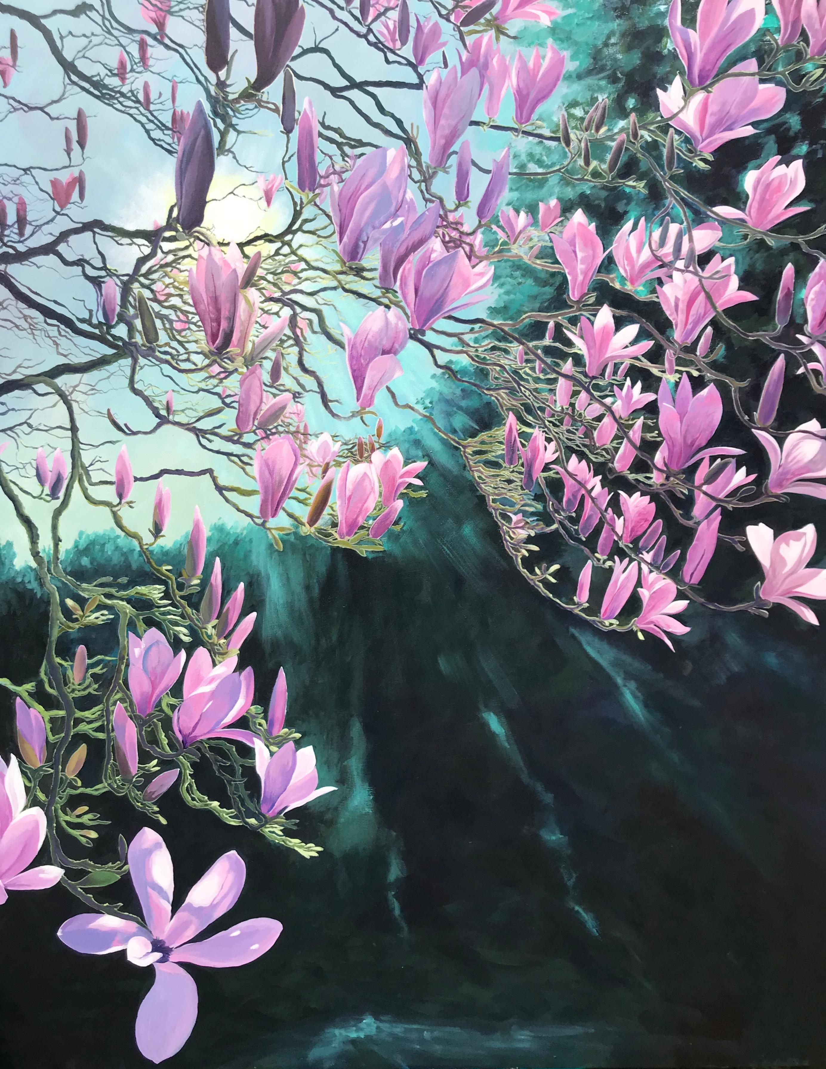Magnolia Passion.  Contemporary Landscape Painting 1