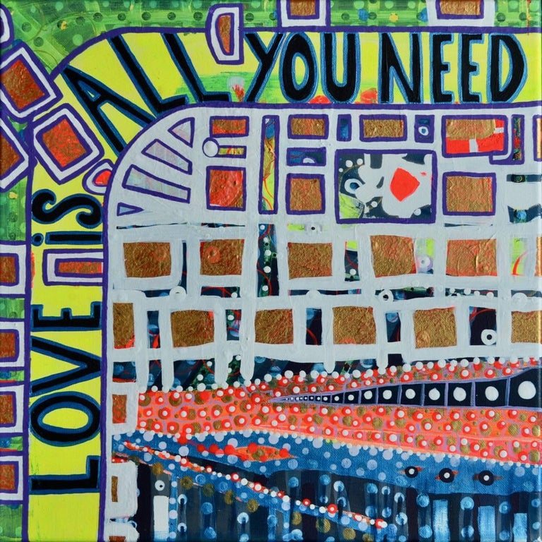 Walshe All You Need Is Love II, Contemporary Pop Art Painting For Sale at 1stDibs