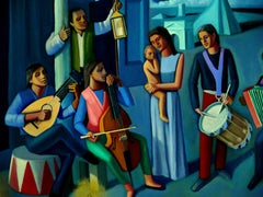 Circus Nativity: Contemporary Figurative Oil Painting