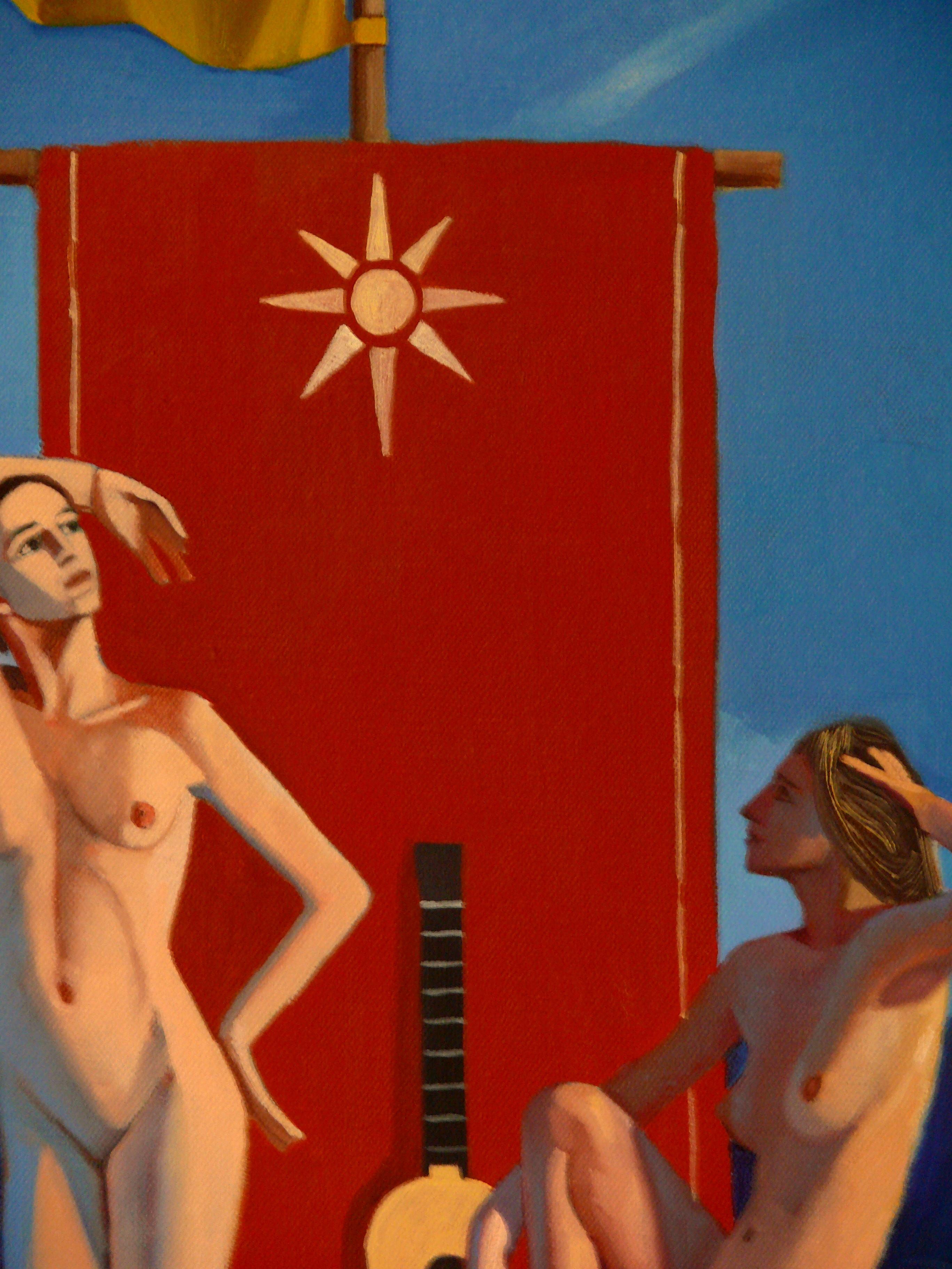 Las Tres Gracias IV    Pintura al óleo figurativa contemporánea - Painting de Paul Rossi