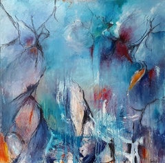 The Listening Sea:  Contemporary Abstract Oil Painting