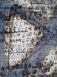Pareidolia II Ink on 19th Century Paper, Contemporary Abstract Drawing