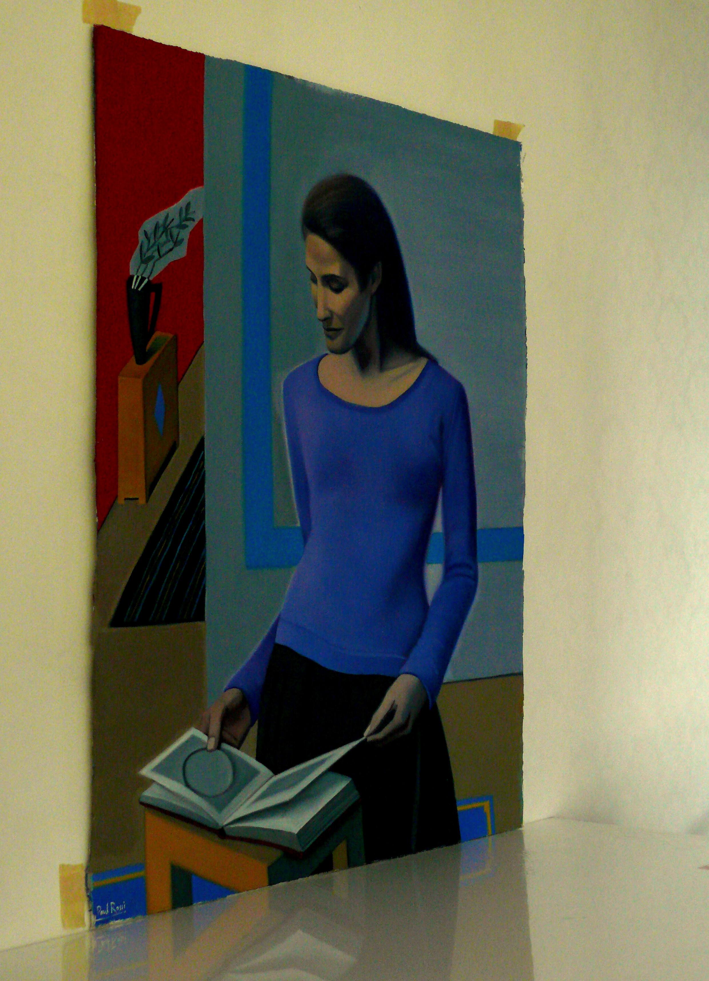 Estudio de figura, Óleos sobre papel. Firmado