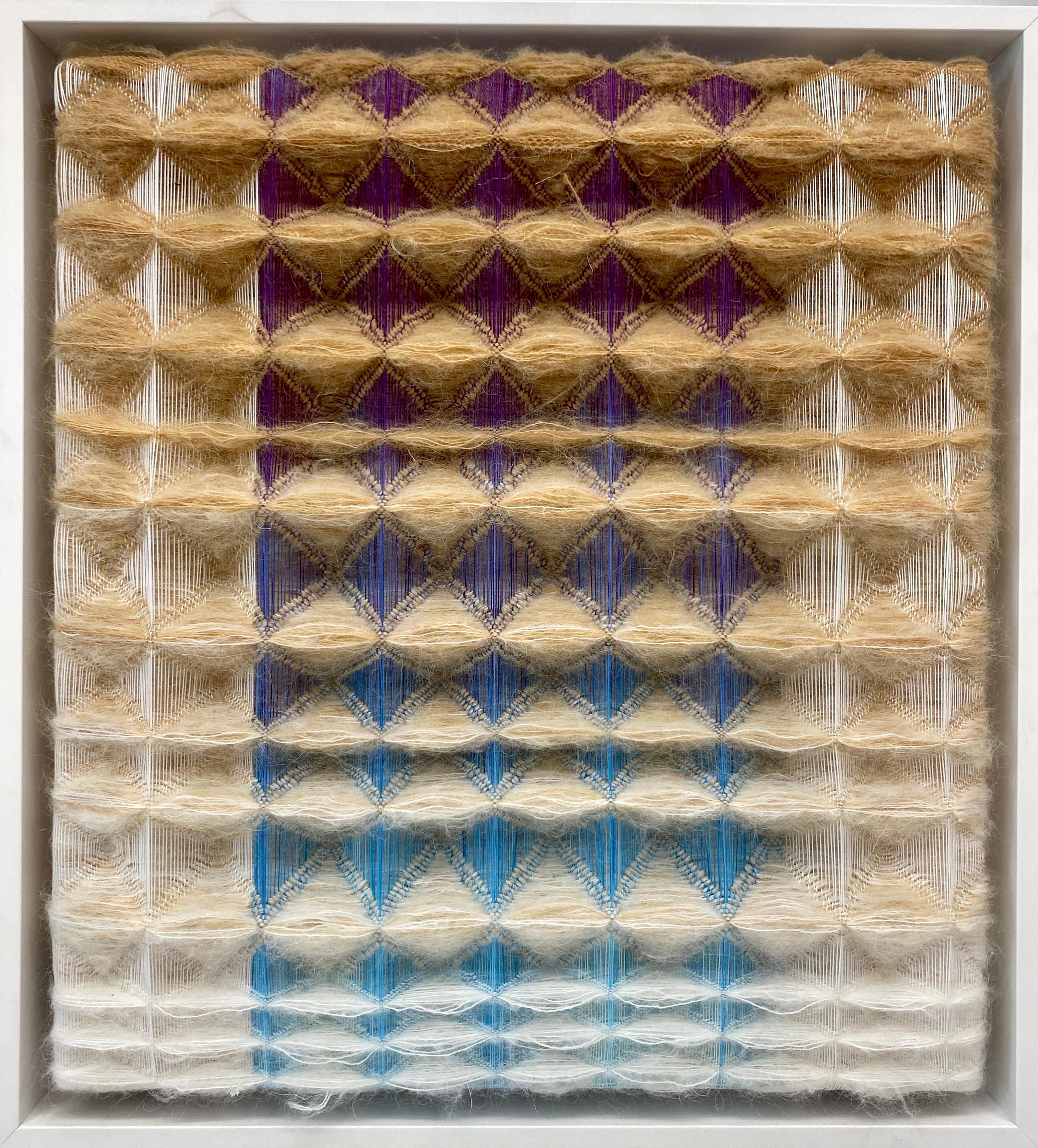 Dune, Contemporary 3D Textile, Framed, Geometric, Structural  - Art by Anya Molyviatis