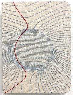 Notes for String Theory 040622, Contemporary Embroidery on Canvas, Hand Stitched