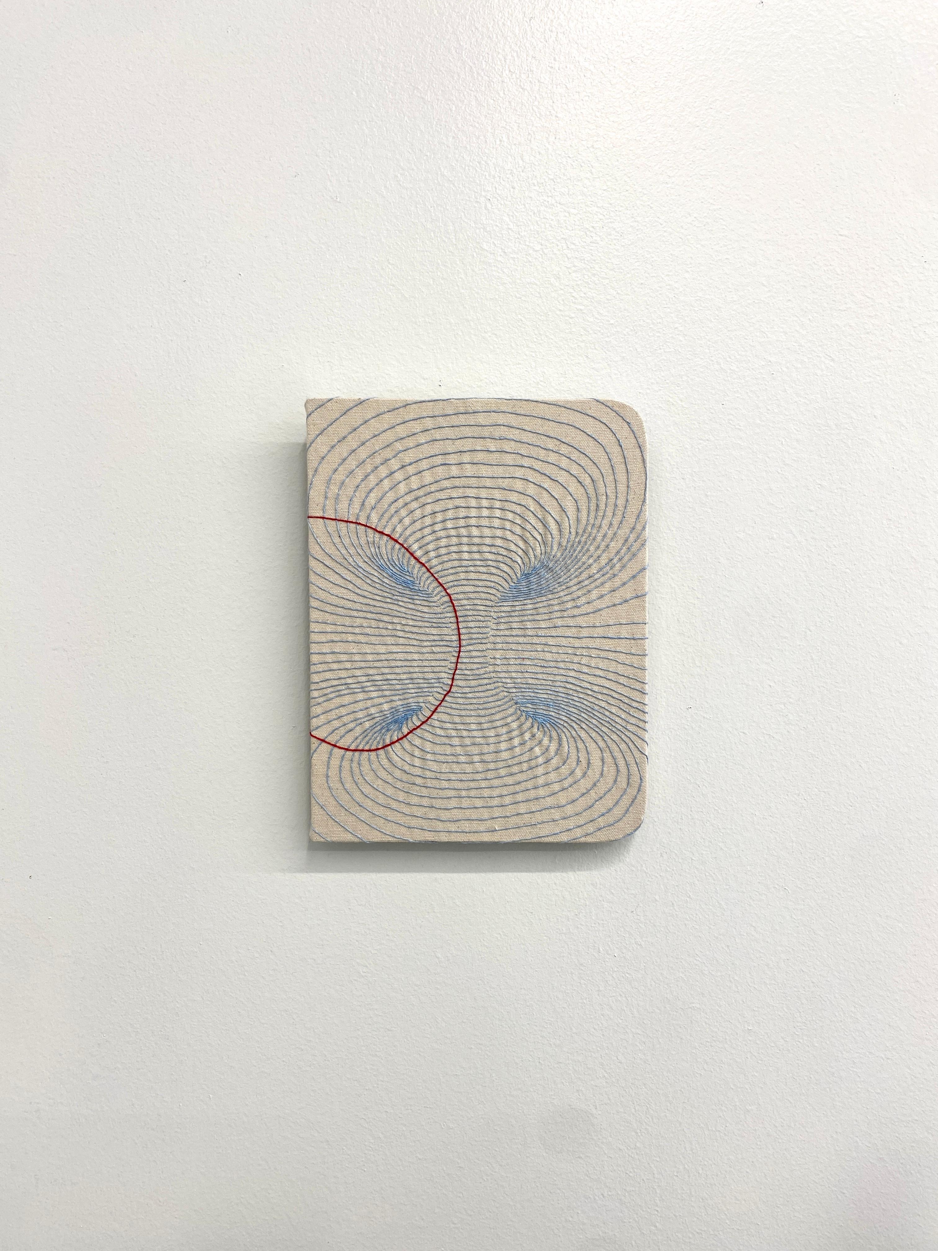 Notes for String Theory 040522, Contemporary Embroidery on Canvas, Hand Stitched - Sculpture by Candace Hicks