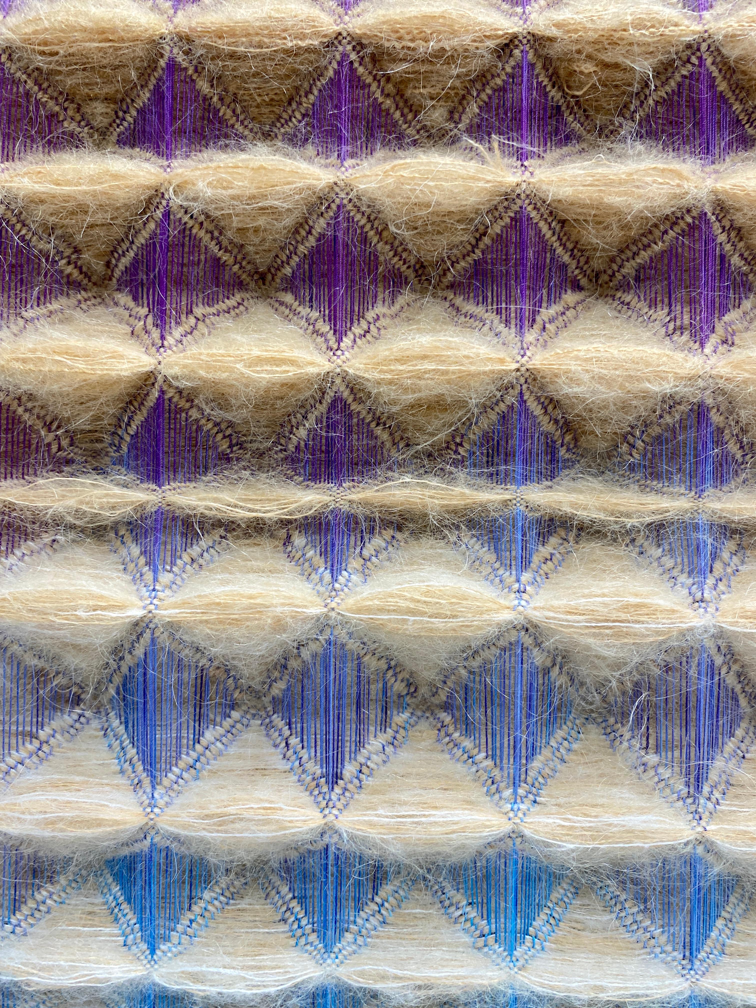 Dune, Contemporary 3D Textile, Framed, Geometric, Structural  2