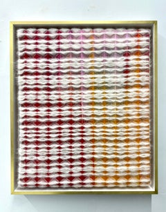 Happy, Contemporary 3D Textile, Framed, Geometric, Structural