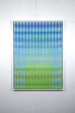 Glow, Contemporary 3D Textile, Framed, Geometric, Structural 
