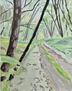 Boisbuchet Run Club(Fraises de Bois),Contemporary Watercolor Painting, Landscape