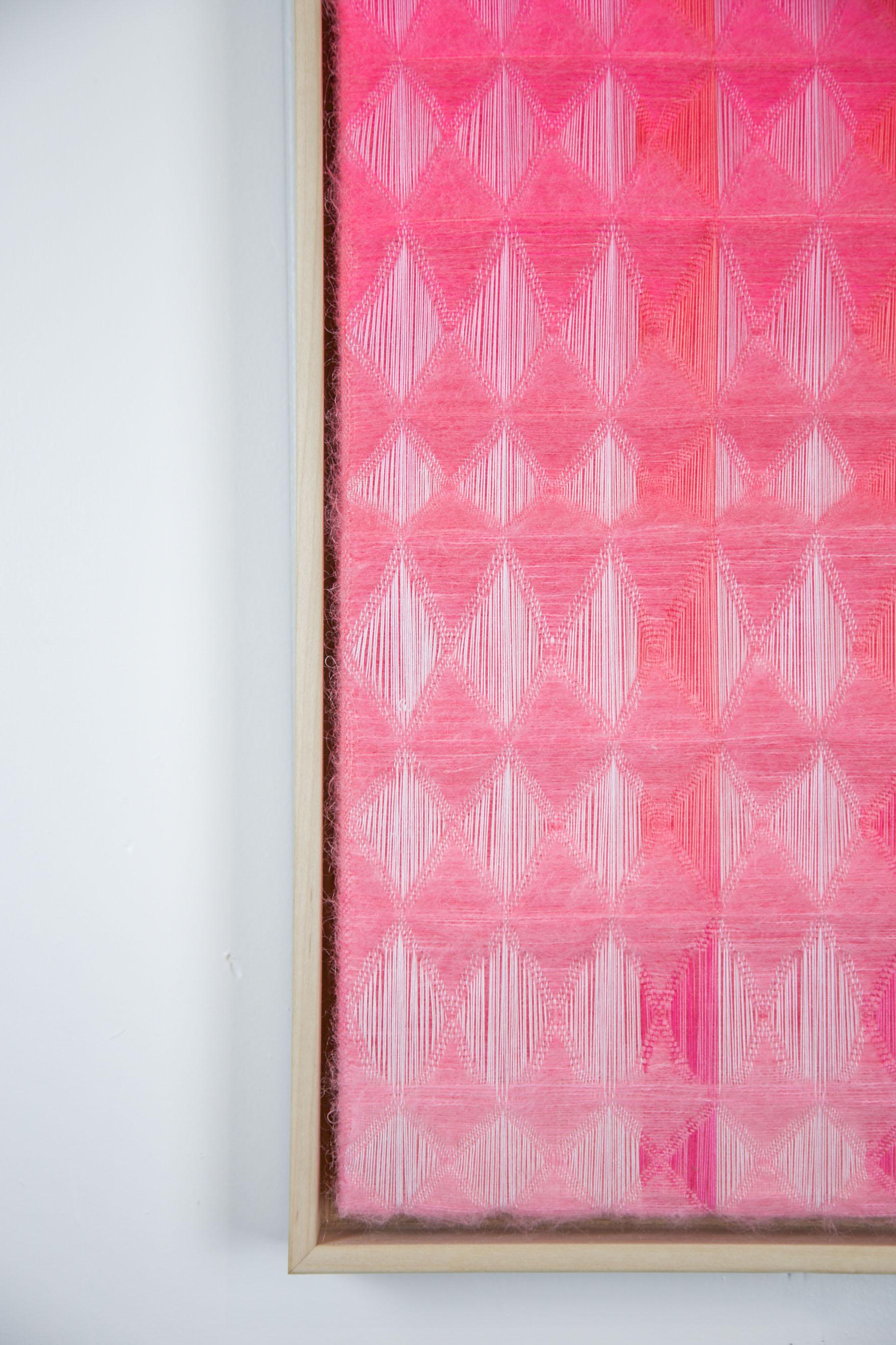 Babe, Contemporary Fiber Art, 3D Textile, Mohair, Cotton, Woven on Loom 1