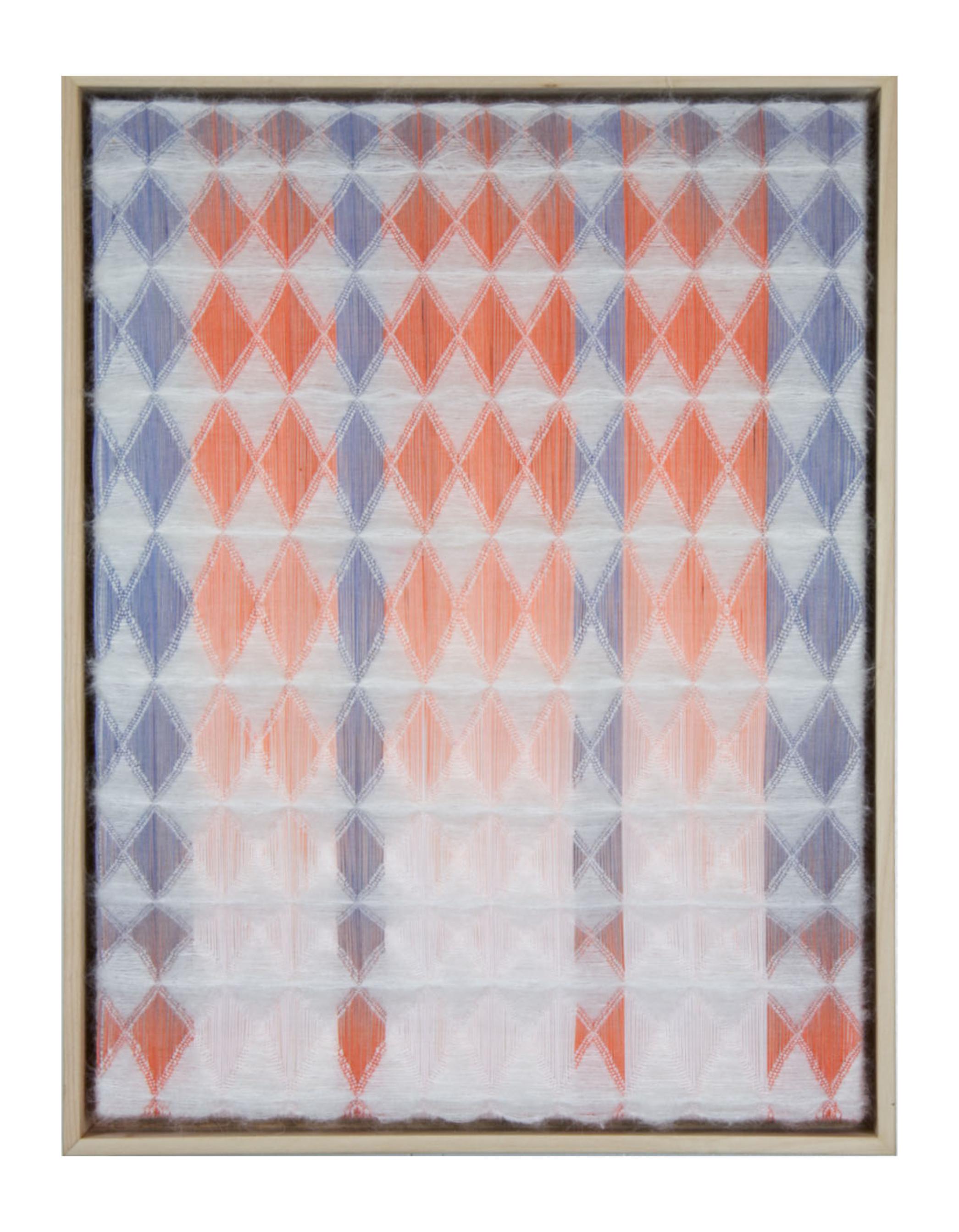*On view at Ivester Contemporary through May 27th*  

Darling by Anya Molyviatis is a part of an ongoing series of three dimensional textiles that are handwoven on AVL Dobby Looms. The work uses dramatic color gradients as well as physical depth and