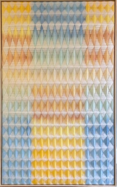 Cloud Nine, Contemporary Fiber Art, 3D Textile, Mohair, Cotton, Woven on Loom