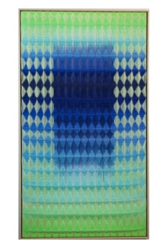 Dive, Contemporary Fiber Art, 3D Textile, Mohair, Cotton, Woven on Loom