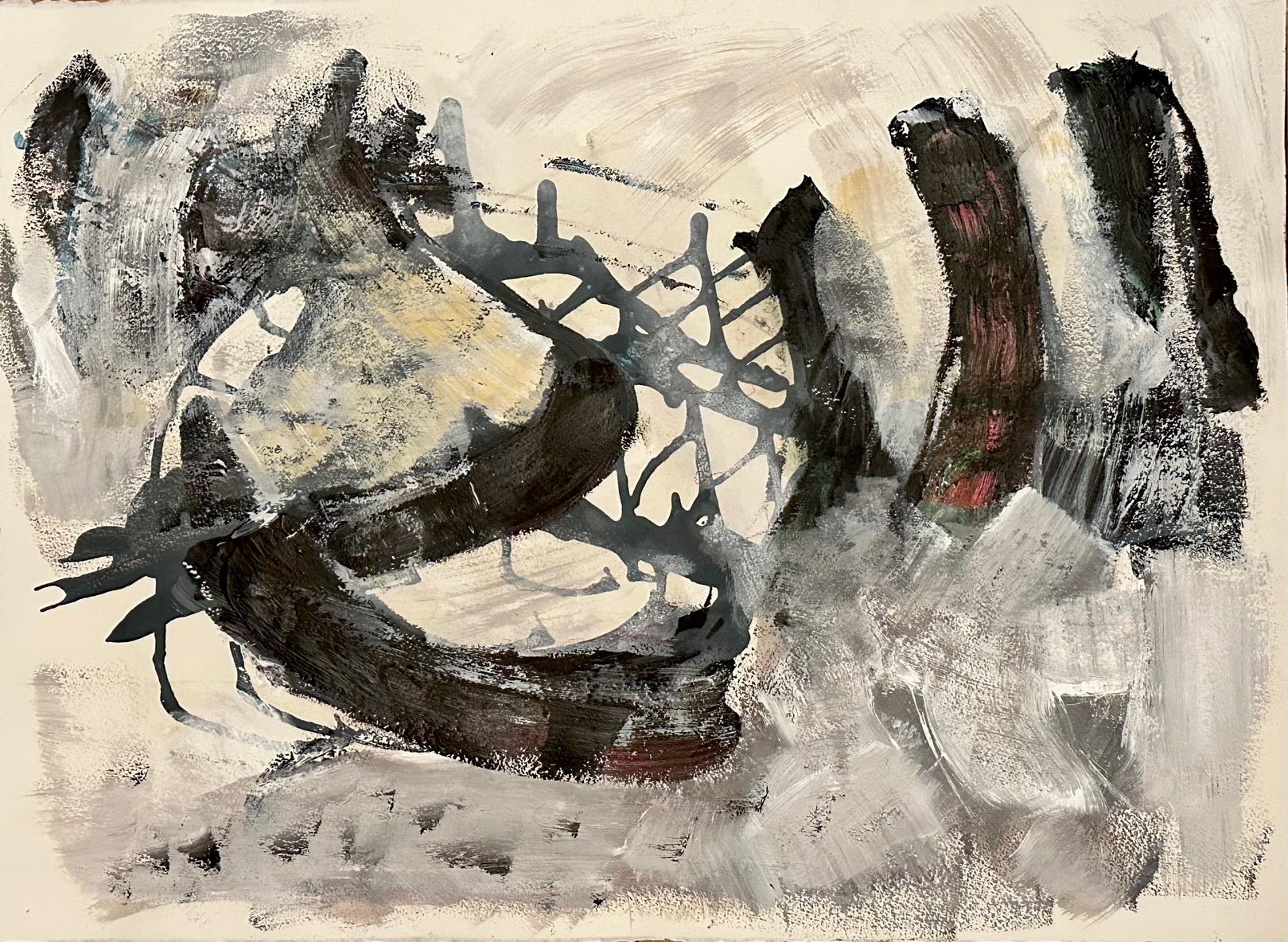 Abstract Painting Iliyan Ivanov - Les séances en suspension IX :  Œuvres d'art abstraites sur papier