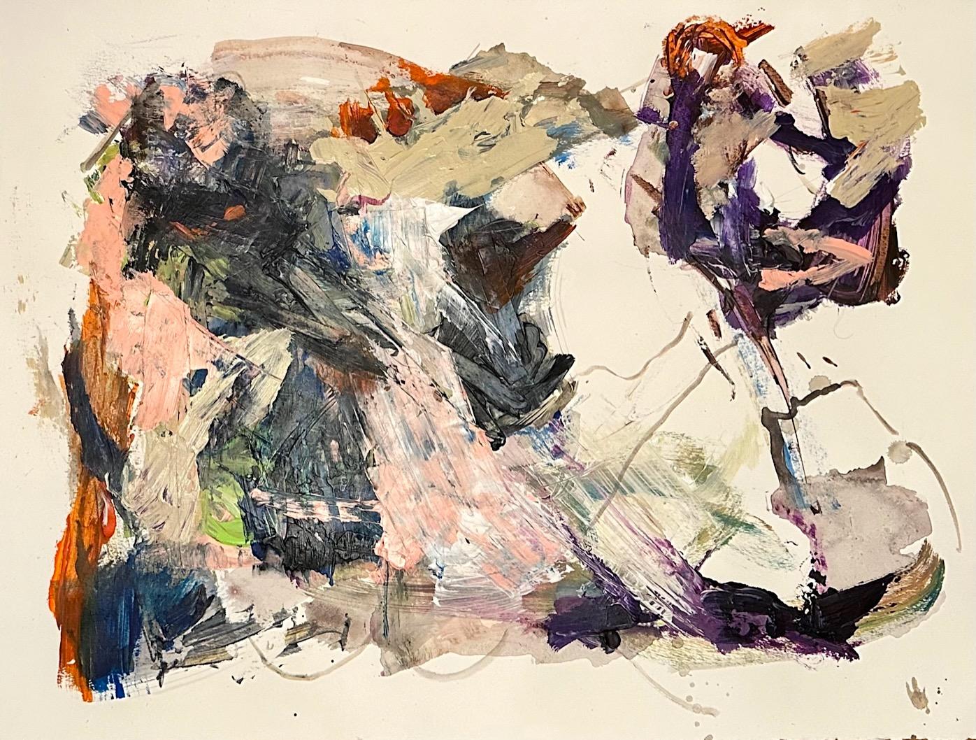 Abstract Painting di Iliyan Ivanov - Lost Pets XV : Opera d'arte astratta su carta