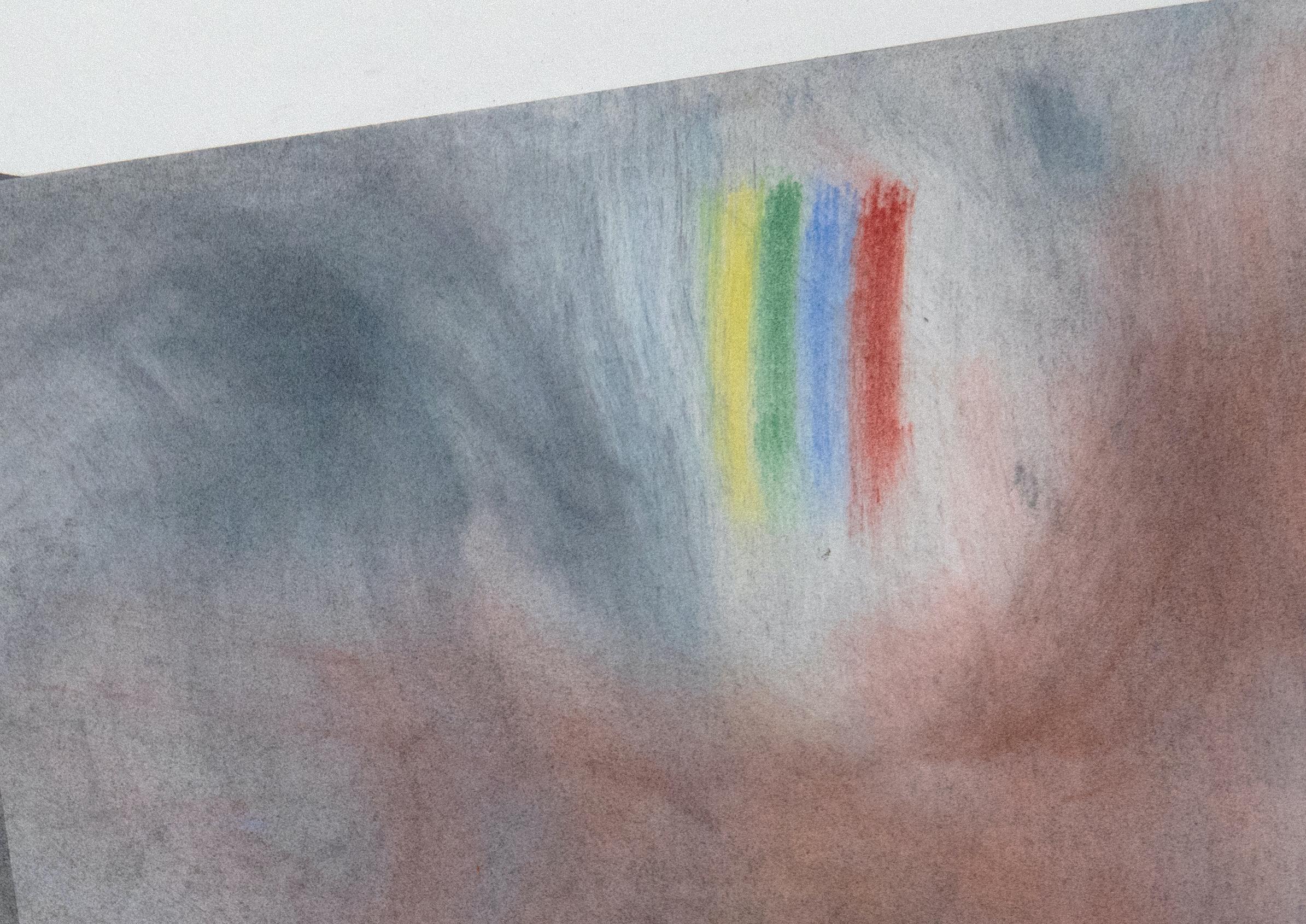Marcatori #2 : opera d'arte contemporanea astratta - Abstract Drawing Grigio di Paula Elliott