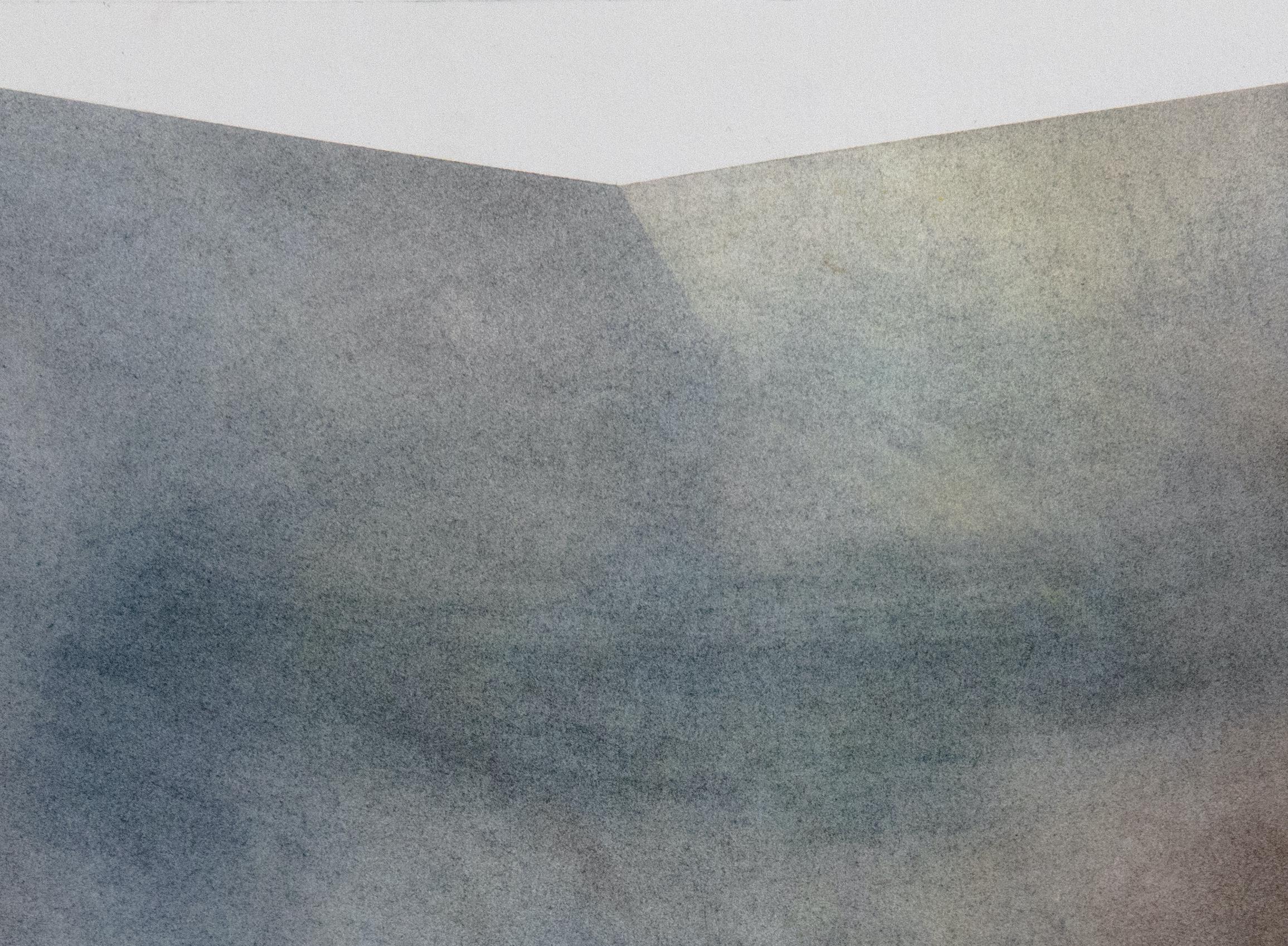 Marcadores #3 : obra de arte abstracta contemporánea - Abstract Drawing Gris de Paula Elliott