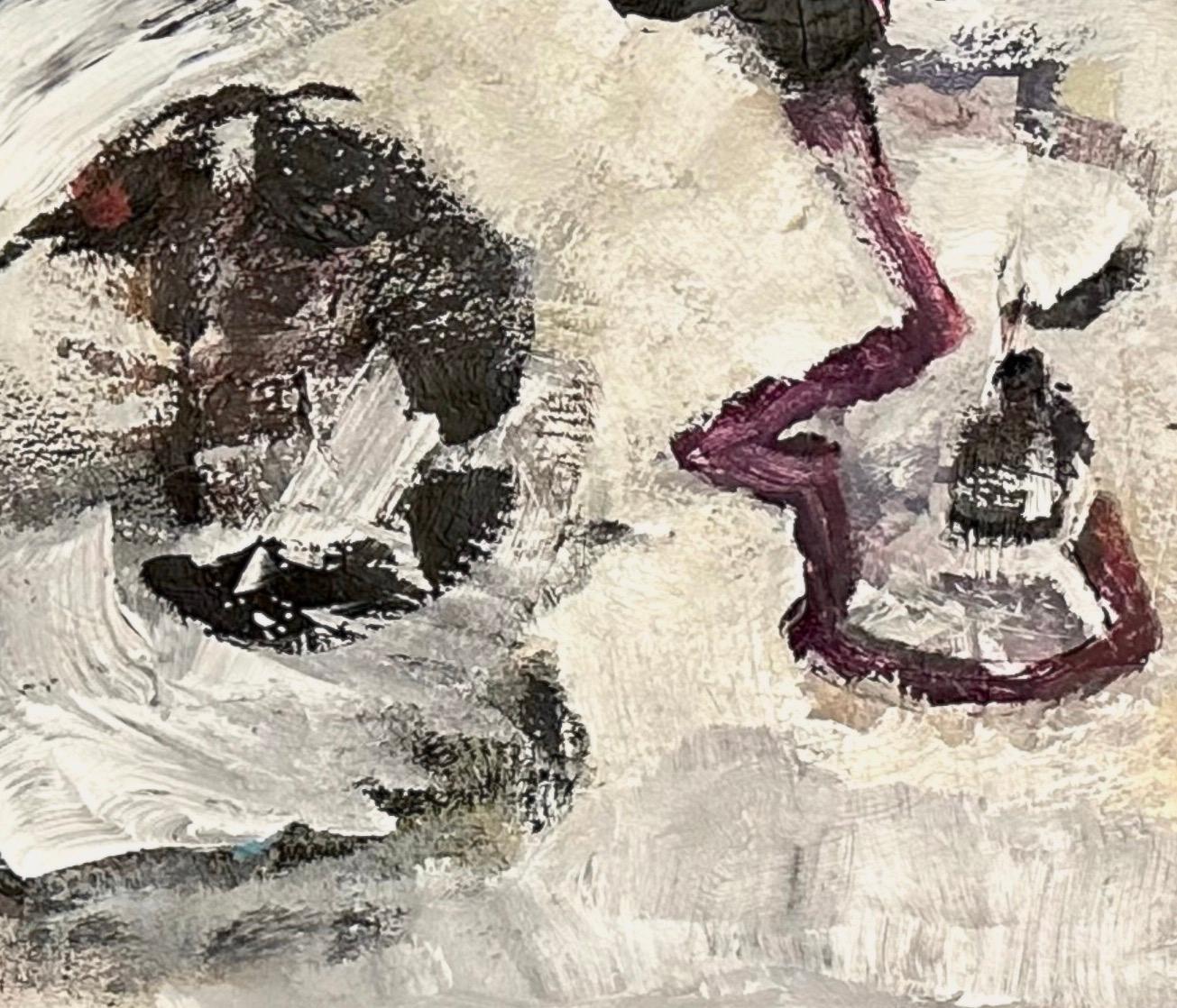 The Silent Sessions II : Abstract artwork on paper - Abstract Expressionist Painting by Iliyan Ivanov