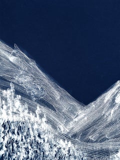 Bow River Bends : obra de arte paisajista sobre papel
