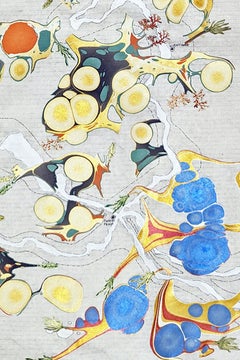 The Mekong River : œuvre d'art abstraite sur papier