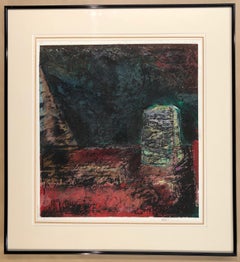 Light Buttress, by Kenneth Draper, pastel, paper, framed, abstract, England