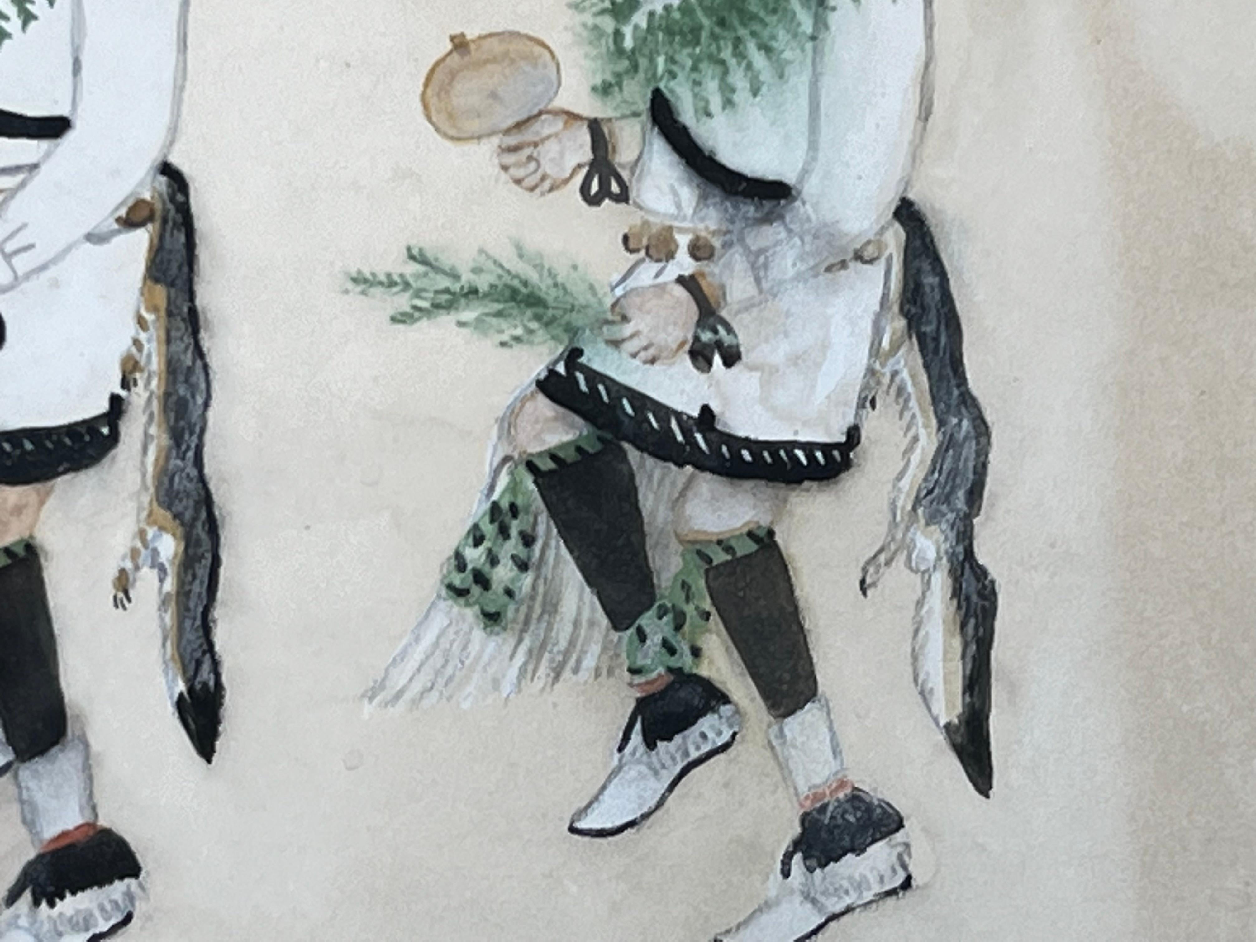 Pueblo Dancers, painting, by Tonita Pena, Cochiti, Pueblo, Santa Fe, Native Amer 2