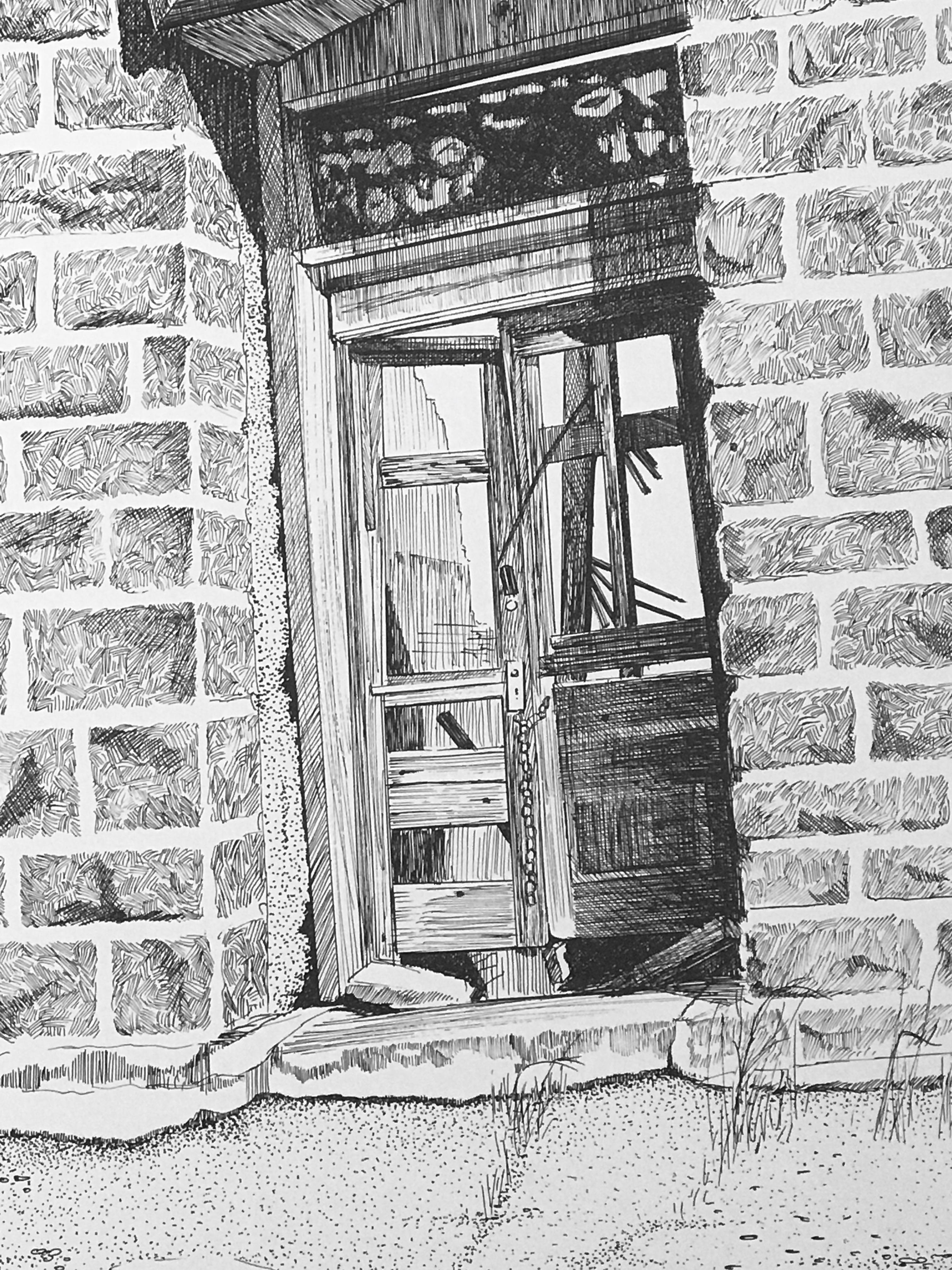 The Doorway by John Fitzgerald, Jerome Old West Arizona Coca Cola sign print - Print by John T. Fitzgerald