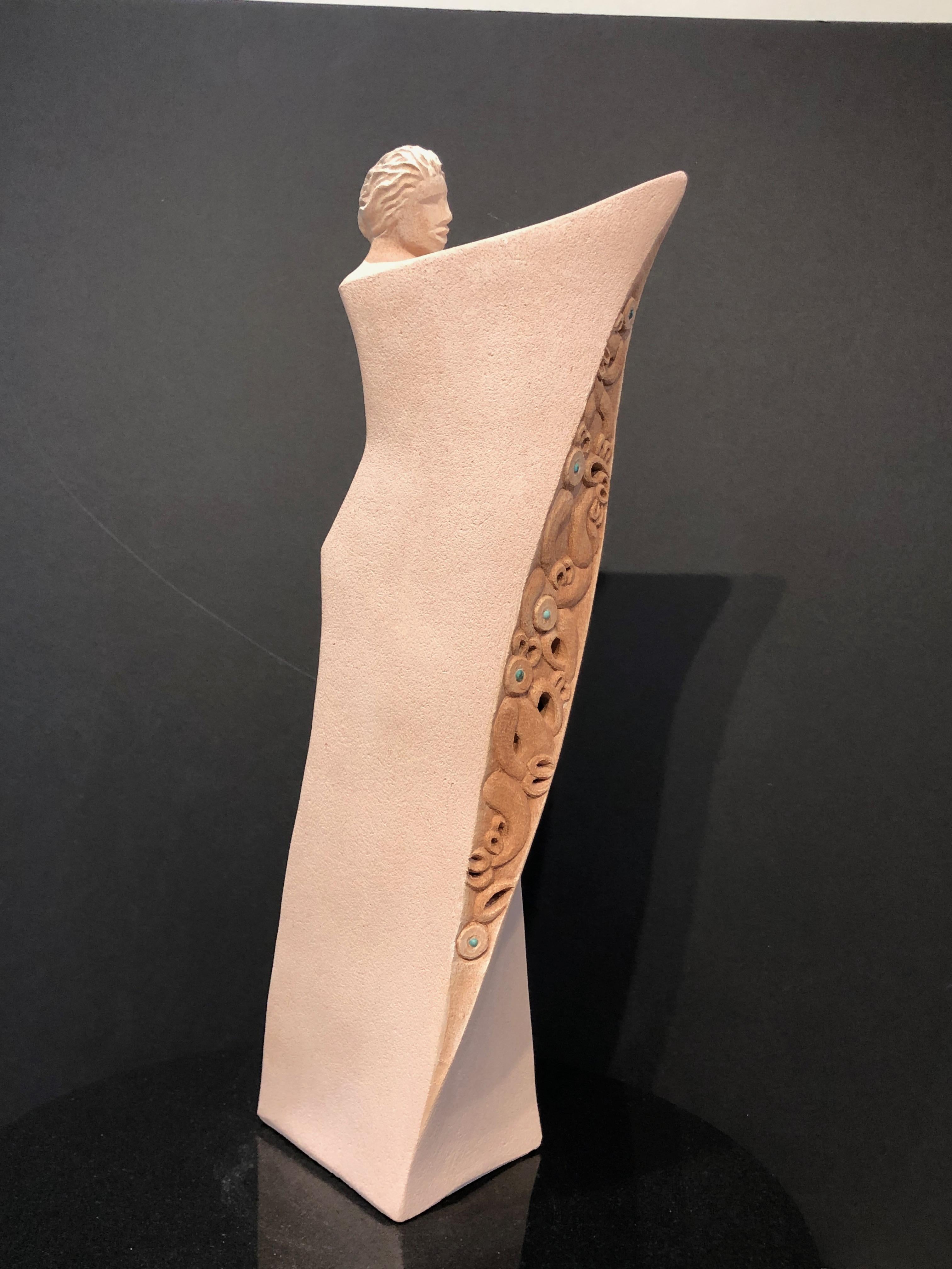 Noelle Jakeman Figurative Sculpture - Awhi Whakapapa, Embracing Geneaology, ceramic figurative sculpture, Contemporary
