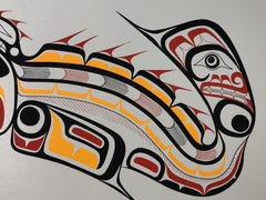 Kwakiutl Sculpin, color screen print edition, signed, First Nations Canada