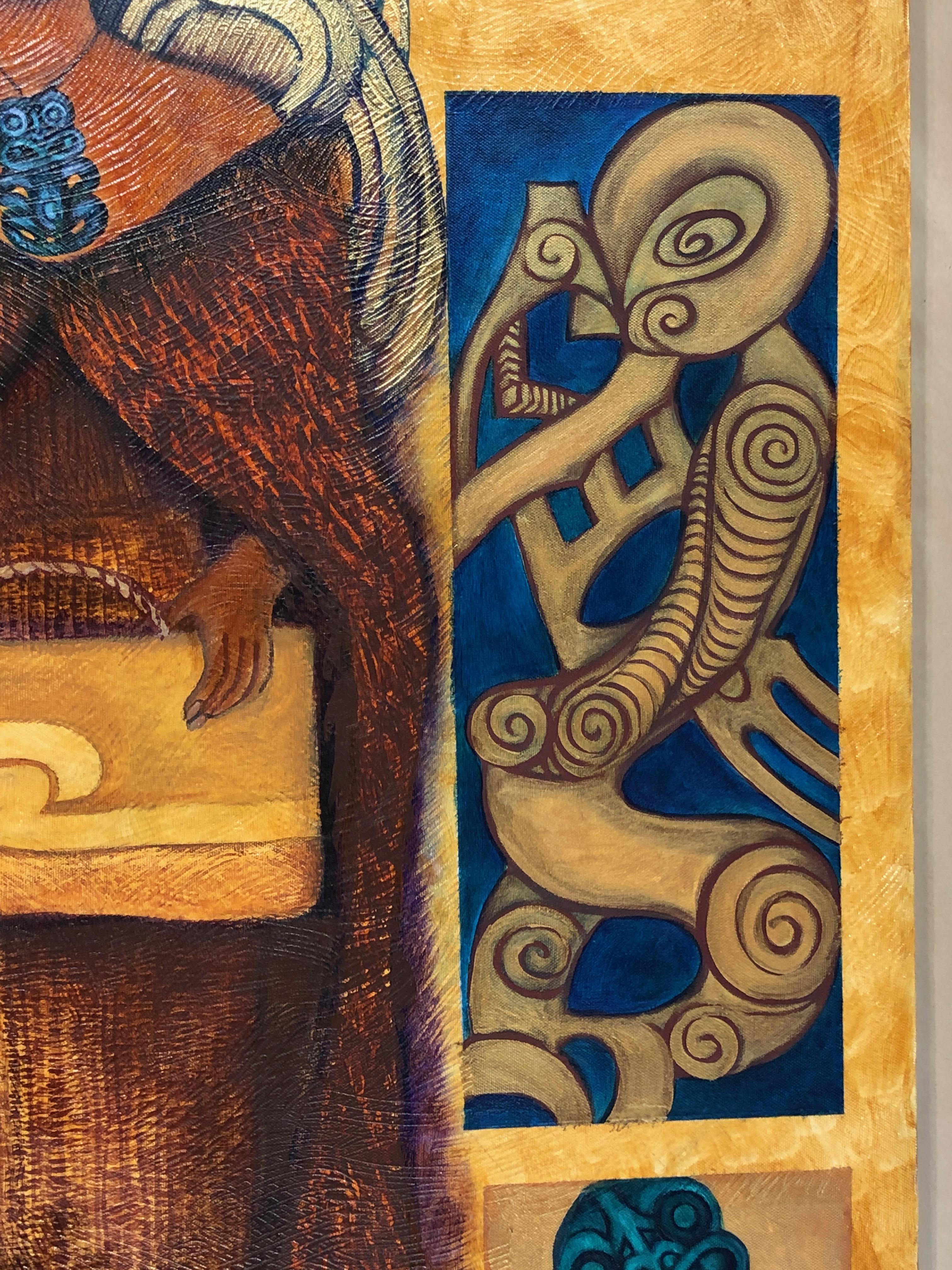 Serie Legado: Dejar atrás, pintura contemporánea, arte maorí, figurativo en venta 1
