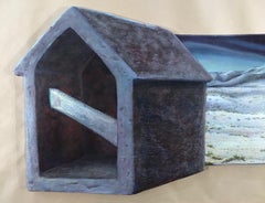 Ancient Highway, trompe l'oiel, oil painting, ruins, road, western landscape