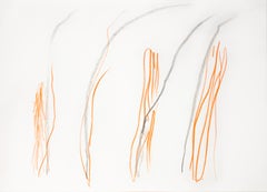Sans titre n°8 d'Oleg Ustinov - dessin abstrait, crayons de couleur sur papier, 2021